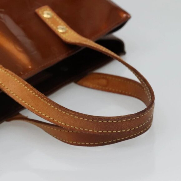 LOUIS VUITTON Monogram Vernis Reade PM Hand Bag Bronze M91146 LV Auth 130448 - Picture 8 of 16